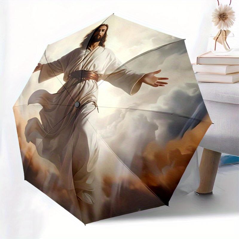 1pc Heavenly Figure, Ascension Themed High-quality Umbrella,Automatic Opening and Closing Umbrella,Multi-functional Umbrella G0811047
