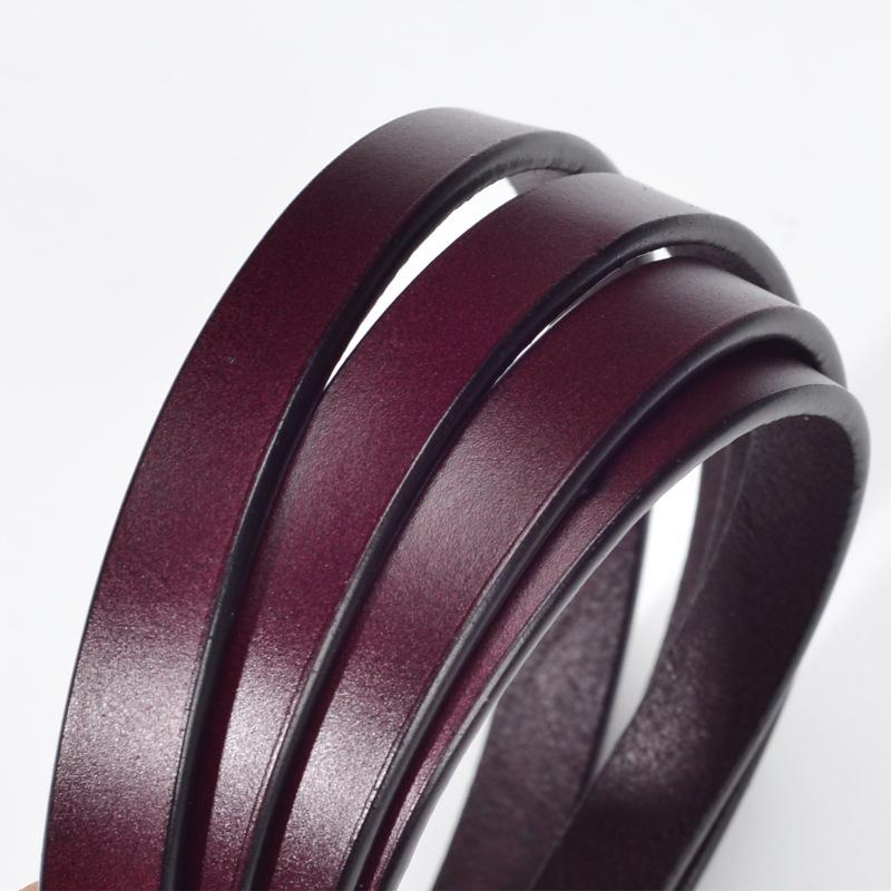 Women's Genuine Leather Thin Belt - Simple, Versatile, Soft Cowhide for Dresses and Jeans