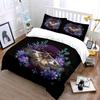 Schmetterling Blumen Deko Set Weich Bequem Bettbezug Bettwäsche Set Enthalten 1*Bettbezug & 2*Kissenbezüge, Geschenk