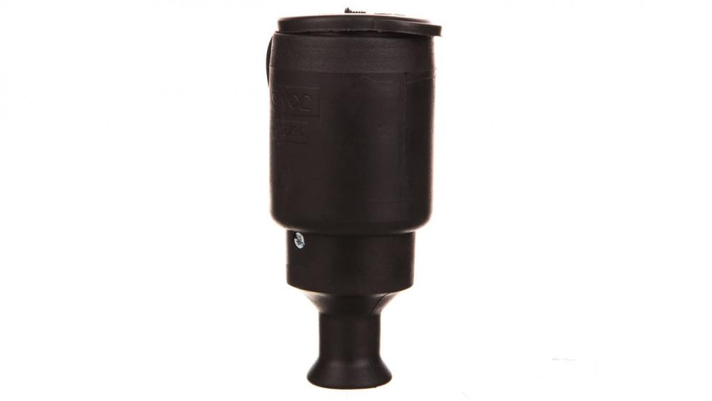 Gniazdo Przenośne B/U 16A 250V Ip44 Czarne Gn-H1