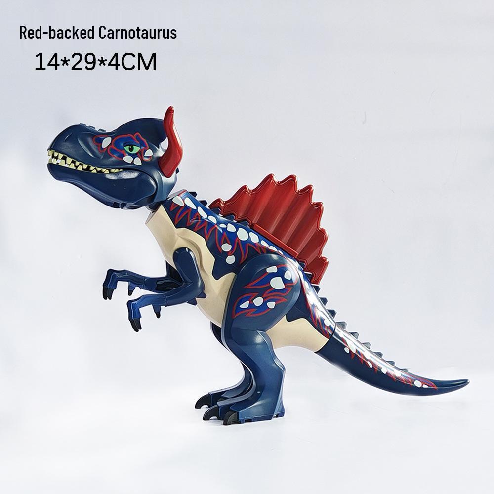 Jurassic Dinosaur Building Blocks: Assembled T. Rex, Brachiosaurus, Carnotaurus, Dilophosaurus