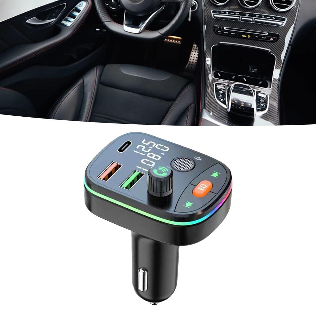 Car FM Transmitter Support Hands Free Calling 3 Charging Port Bluetooth FM Transmitter Car MP3