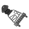 6 String Guitar Trapeze Tailpiece Metal Height Adjustable Guitar Trapeze Bridge Tailpiece for Replacement Black