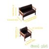 1/12 Dollhouse Miniature Furniture Leather Sofa Single/Double Chair Model Doll Home Living Room Decor Accessor Children Toy Gift
