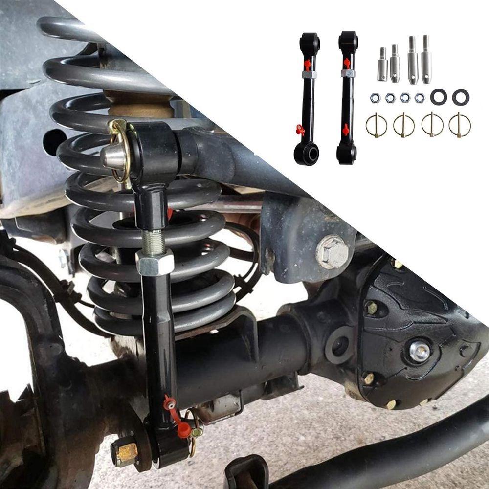 Front Sway Bar Links Disconnects Adjustable 2.5-6" Lifts For Jeep Wrangler JK JKS 2/4 Doors 2007-2018 Stainless Steel Sway Bars