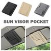 Car Sun Visor Organizer Multi-Pocket Business Card Storage Management Sunglasses Holder Visor Accessories Auto Interior