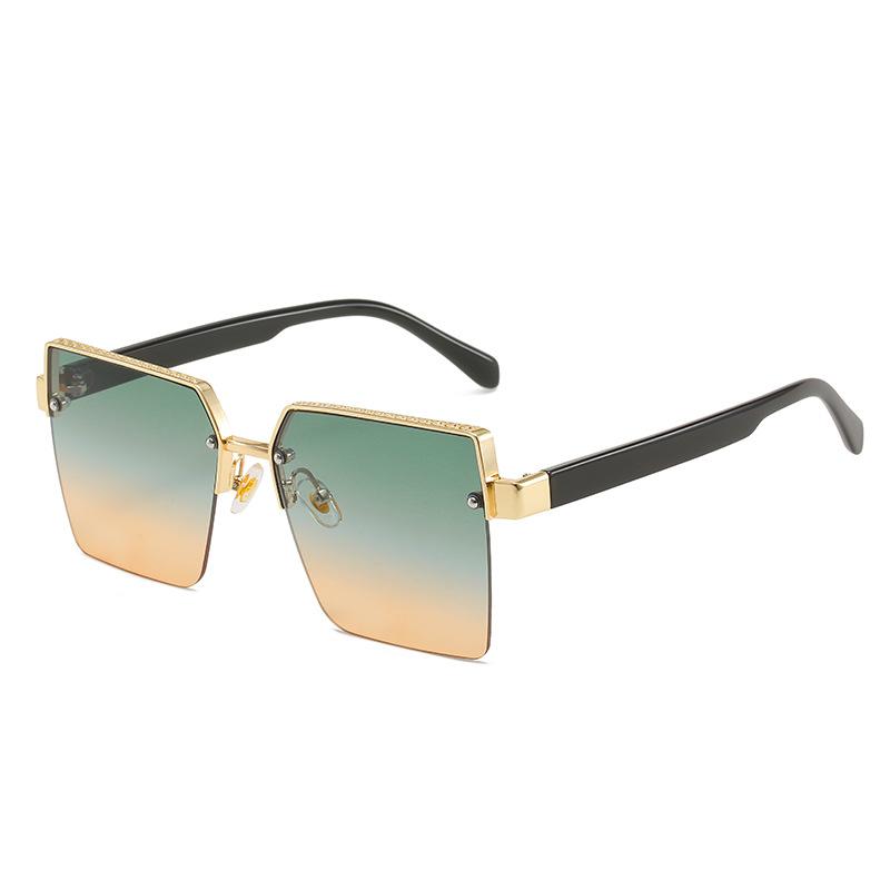 Sunglasses, Square Glasses, Half-Frame Sunglasses For The Milan Catwalk.