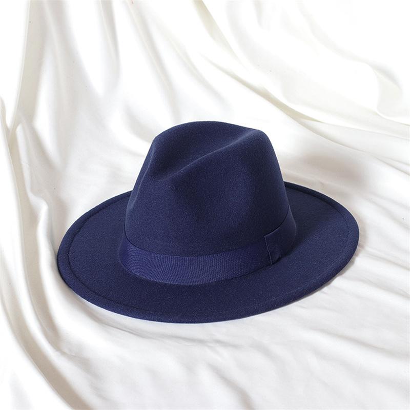 Skórzany Różowy Kapelusz Fedora z Szerokim Rondem Jazzowy Kapelusz Jesień/Zima Klasyczny Elegancki Kapelusz Panama Kapelusz Dżentelmena Sombrero