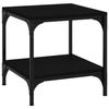 819377 vidaXL Table d'appoint Noir 40x40x40 cm Bois d'ingénierie
