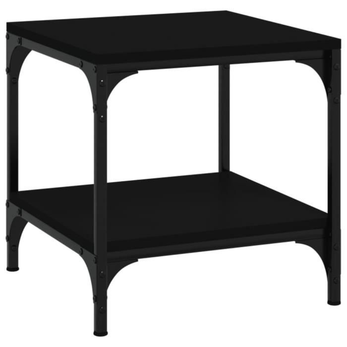 819377 vidaXL Table d'appoint Noir 40x40x40 cm Bois d'ingénierie