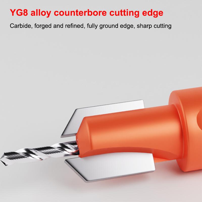 1Set Carbon Steel Woodworking Countersink Router Bit Screw Extractor Remon Demolition For Wood Milling Cutter