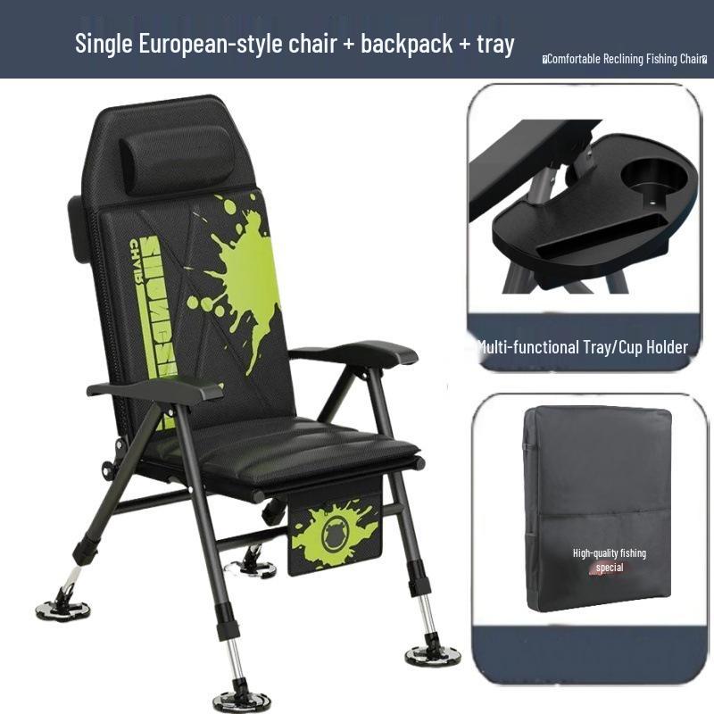 New European-Style Folding Reclining Multi-functional All-Terrain Metal Fishing Chair