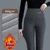 Northeast Fleece-Lined High Waist Warm Pants for Middle-Aged Women - Plus Size, Tummy Control, Autumn/Winter.