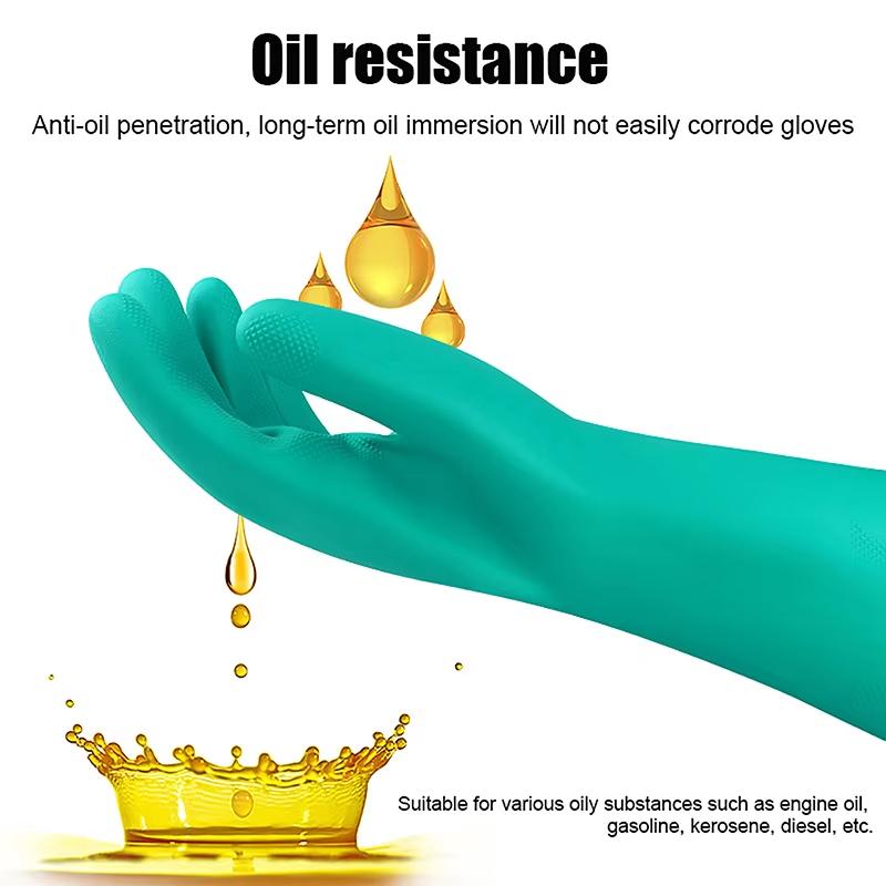 Dishwashing Nitrile Gloves Waterproof Oil Resistant Anti-Scratch Reusable Gloves for Kitchen Household Daily Cleaning
