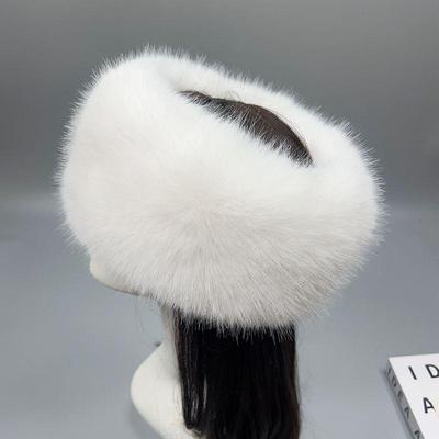 Fluffy Fur Women'S Winter Hat Warm Ear Protection Snow Ski Cap Female Faux Fox Fur Headband Hat Windproof  Hat