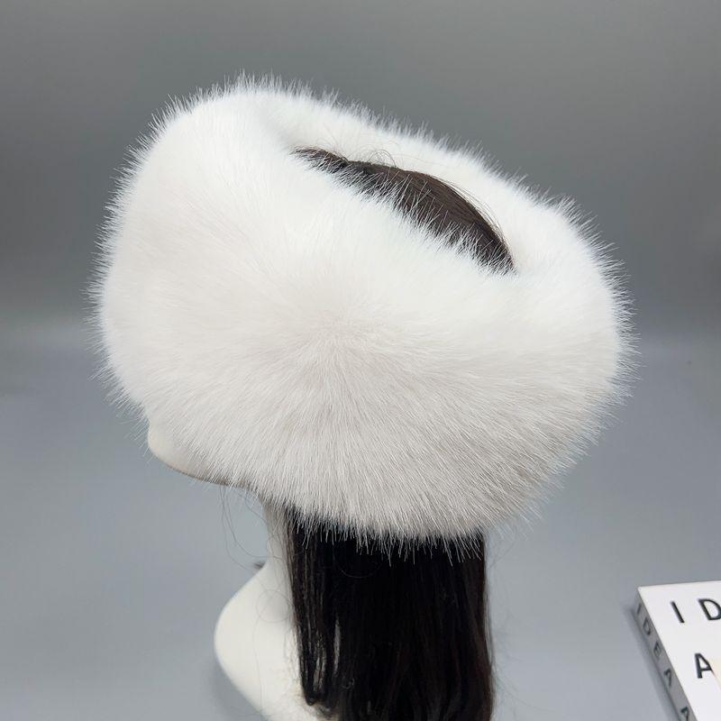 

Fashion Fluffy Fur Women s Winter Hat Warm Ear Protection Snow Ski Cap Female Faux Fox Fur Headband Hat Windproof Russian Hat
