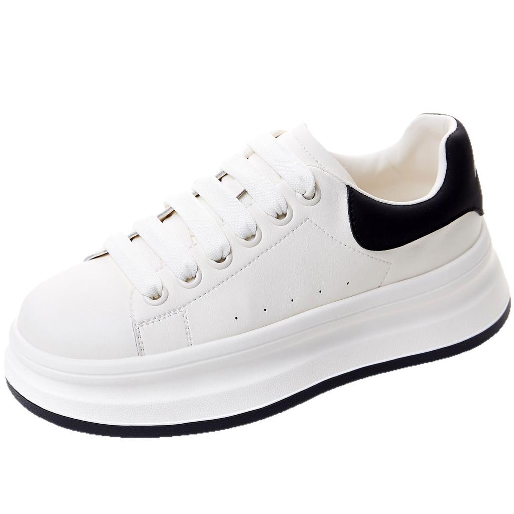 Classic Big White Shoes Women's Autumn New Soft-soled Platform Sports and Leisure Board Shoes