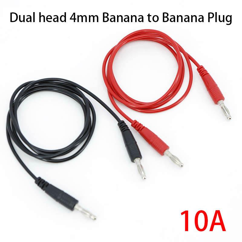 0.5m 1m Dual 4mm Banana Plug to banana Plug Stackable Multimeter Test Leads Multimeter Cables Electrical Red/Black 1000V 10A 15A