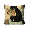 1pc Cute Black Cat Pillow Case Square Pillow Bedroom Sofa Leisure Comfort Cushion Car Living Room Home Decoration 40X40