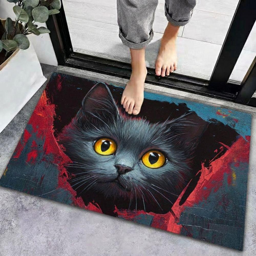 Non-slip Optical Illusion Doormat 3D Flat Bedroom Door Rug Creativity Bathroom Carpet Home Decor
