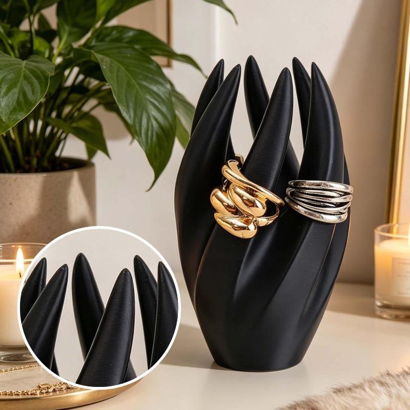 Minimalistischer 3D-gedruckter Schmuckturm Ringhalter für Ohrringe Ringe Schreibtischdekoration Verlobungsdisplay Geschenk Valentinstag Geburtstag