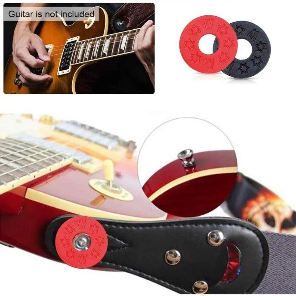 10Pcs Washer Guitar Strap Blocks Buckle PE Guitar Strap Locking Protector  Guitar Accessories
