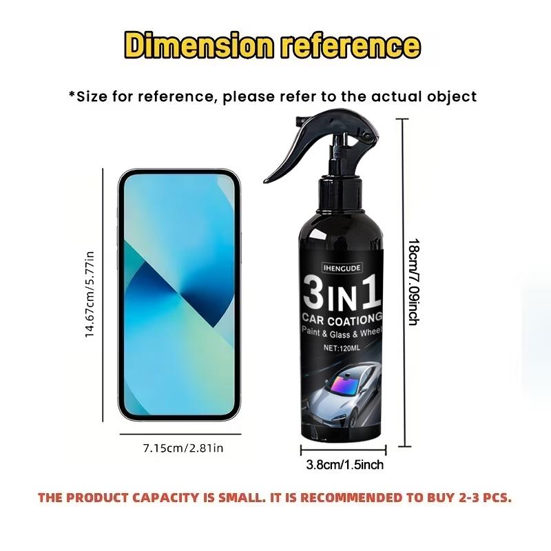 Car Coating Spray Quick-Acting Coating Spray 120ml Coating Agent Spray High Protection Fast Car Scratch Remover for Vehicles