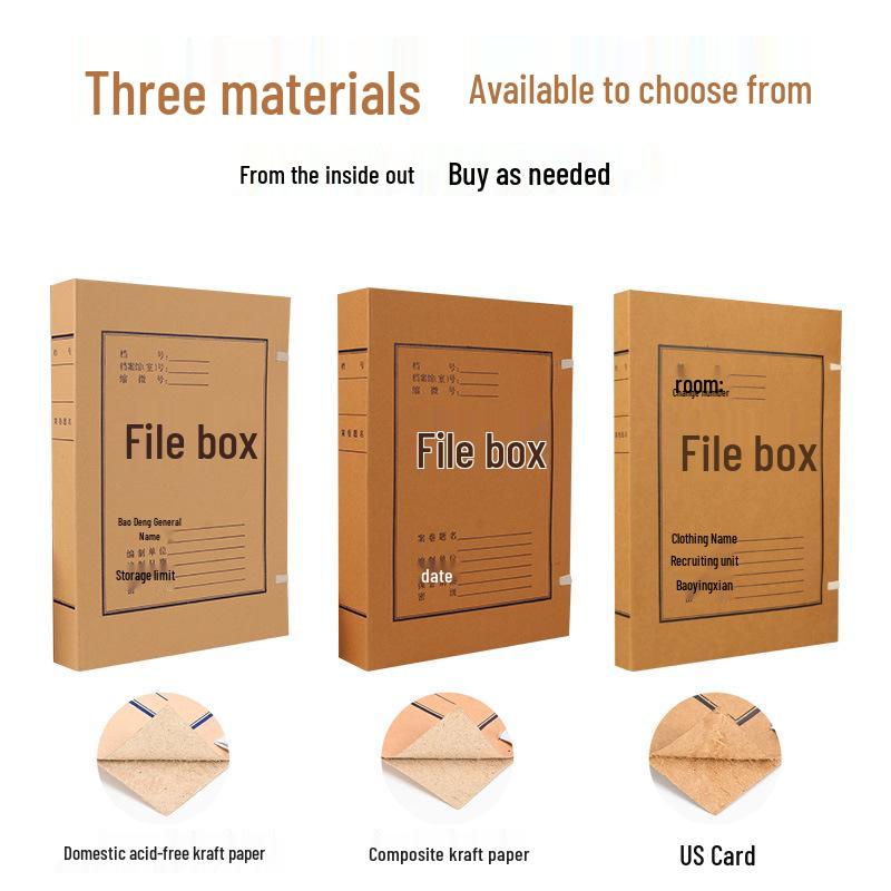 Säurefreie Kraftpapier Archivbox für A4-Dateien