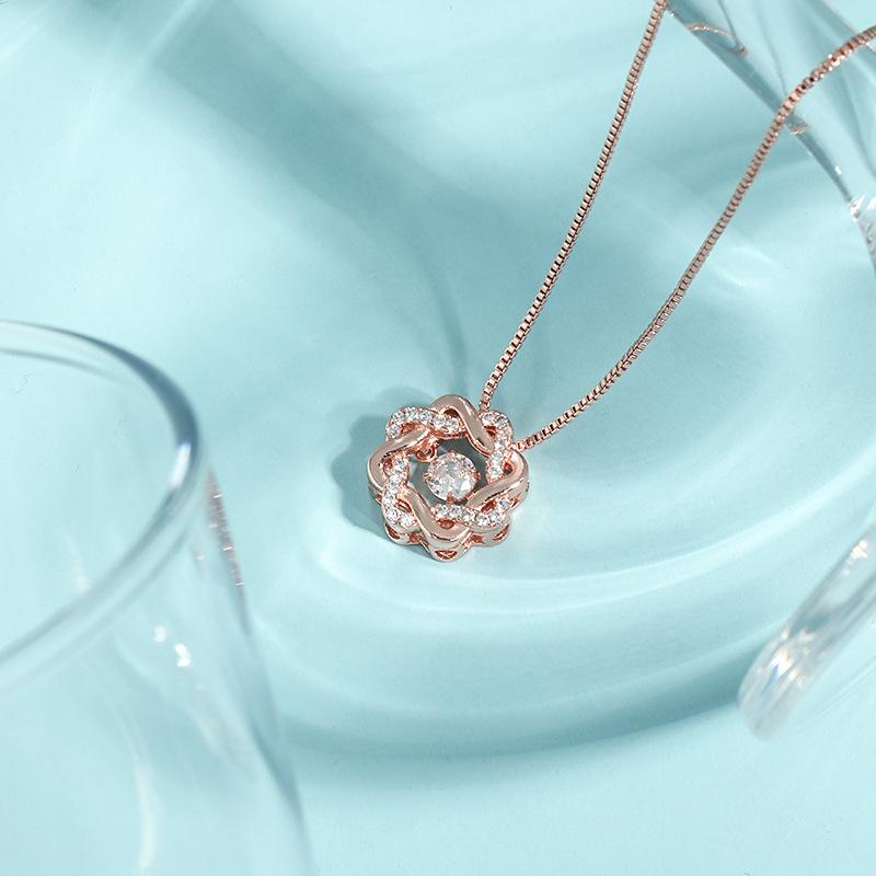 Six Star Heart Charm Necklace with Advanced Irregular Design and A Beating Heart Eight Star Spirit Necklace