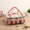 Insulated Canvas Lunch Tote Bag With Thickened Food Container For Students And Office