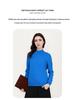 Women's Seamless Wool Half-High Neck Pullover - Slim-Fit Autumn/Winter Knit Sweater