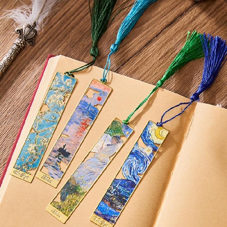 Scrapbooking Bookmarks Hollow Metal Book Marker with Tassels Book Marker for Teacher Book Lover Student Present