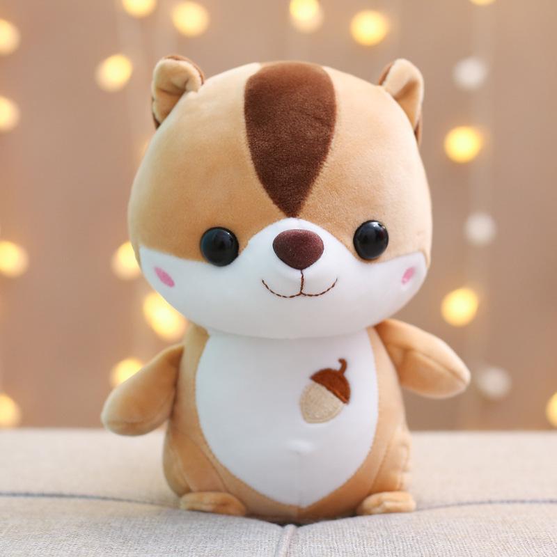

Squirrel Plush Toy Pillow Doll Soft Animal Doll Children Girl Gift Grab Machine Doll Street Stall 22cm