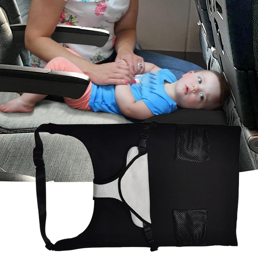 Kids Travel Airplane Bed Portable Plane Seat Foot Rest Extender Breathable Comfort Hammock Must Have for Car Sleep Crib Toddler