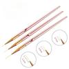 3Pcs/Set Acrylic French Stripe Nail Art Line Painting Pen 3D Tips Manicure Slim Line Drawing Pen Uv Gel Brushes Tools