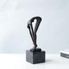 Metal Handicraft Creative Movement Figure Diving Sportsman Abstract Sculpture Swimming Metal Figurine Home Decoration