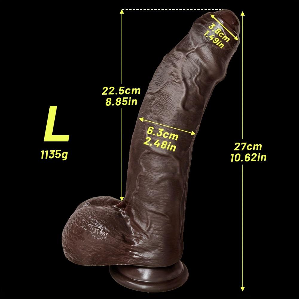 10.63” Realistic Silicone Dildo, Large Manual Adult Toy with Natural Texture for Vaginal & Anal Use, Body-Safe Pleasure Toy for Women & Couples