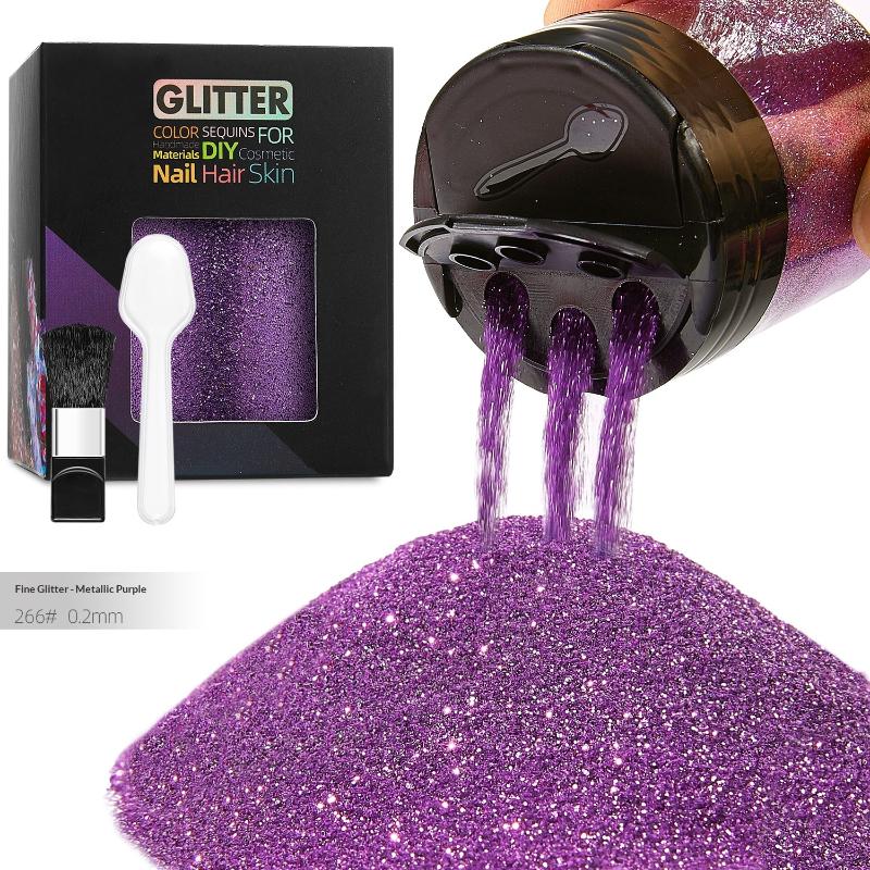 Innovative Nail Glitter Powder Multicolored Metallic Shine for Resin Craft and DIY Activities