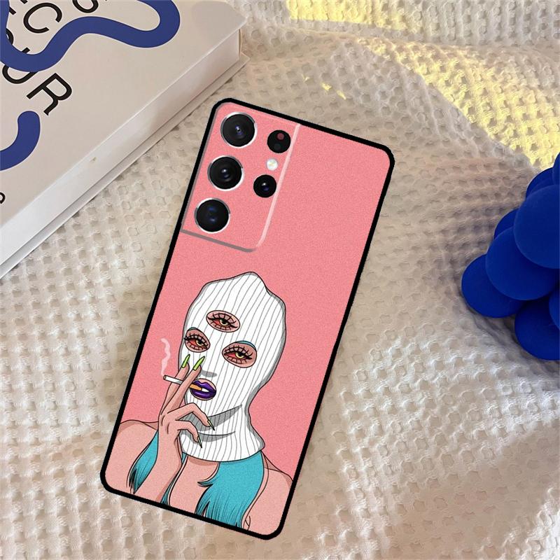Aesthetic Devil Woman Bad Girl Phone Case For Samsung Galaxy S24 S25 Ultra S9 S10 S20 S22 S21 Plus S23 FE Portector Cover
