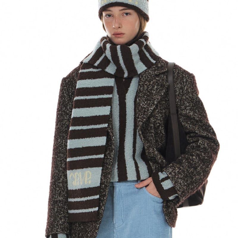 

grove 24WT MOLLING STRIPE MUFFLER (3COLOR) NAVY