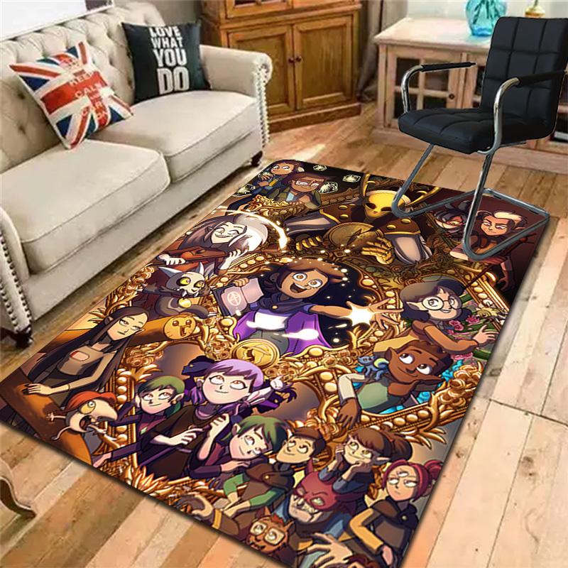The Owl House anime theme Rug Floor Mat for Living Room or Bedroom Soft and Comfortable Carpet a Gift for Birthday and Holiday.
