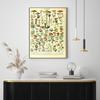 Vintage Vegetable Fruit Botanical Education Poster Mushrooms Chart Drawing Wall Art Canvas Painting for Living Room Decor Quadro