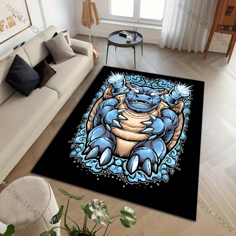 1PC Japanese Pokémon Squirtle Print Carpet for Living Room Bedroom Kid's Room Home Decor Area Rug Sofa Cloakroom Play Mat