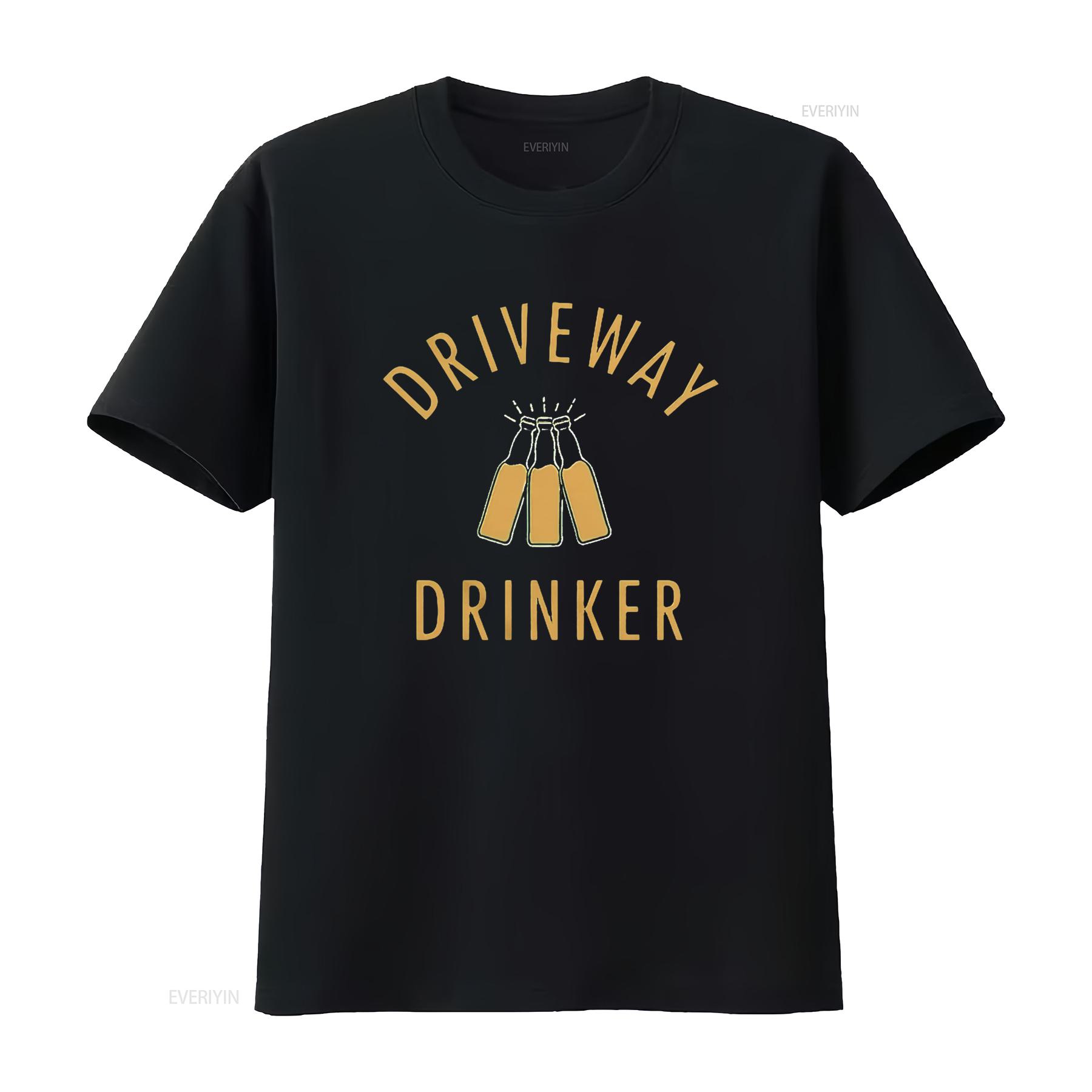 

Womens Driveway Drinker Social Distancing T Shirt Black vintage Washed Unisex fashion Top For Everyday Wear graphic Soft 4XL