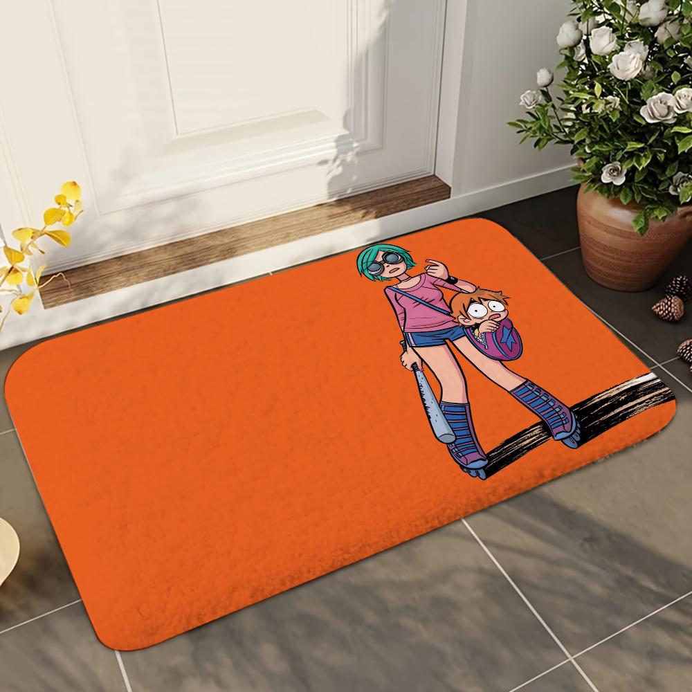 1pc Scott Pilgrim Bathroom Absorbent Mats Anti-Slip Mats Home Decor Supplies Carpets Home Kitchen Floor Mats