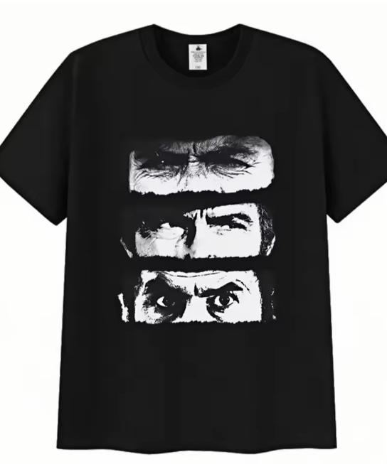The Good The Bad And Ugly Tv Graphic Print Unisexs TShirt Harajuku Fashion Casual Short Sleeve Gothic Garunisext Cotton TShirt S