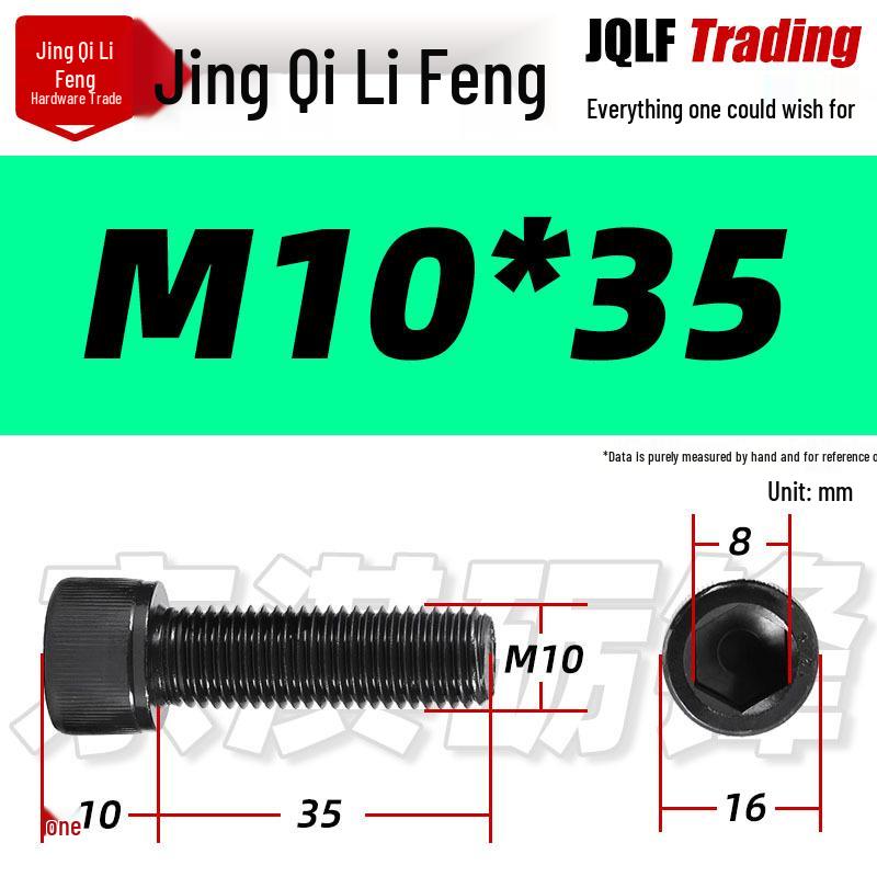 Grade 12.9 Full Thread Hex Socket Head Cap Screws - M3-M14 Black Cylindrical Bolts for Maker Accessories