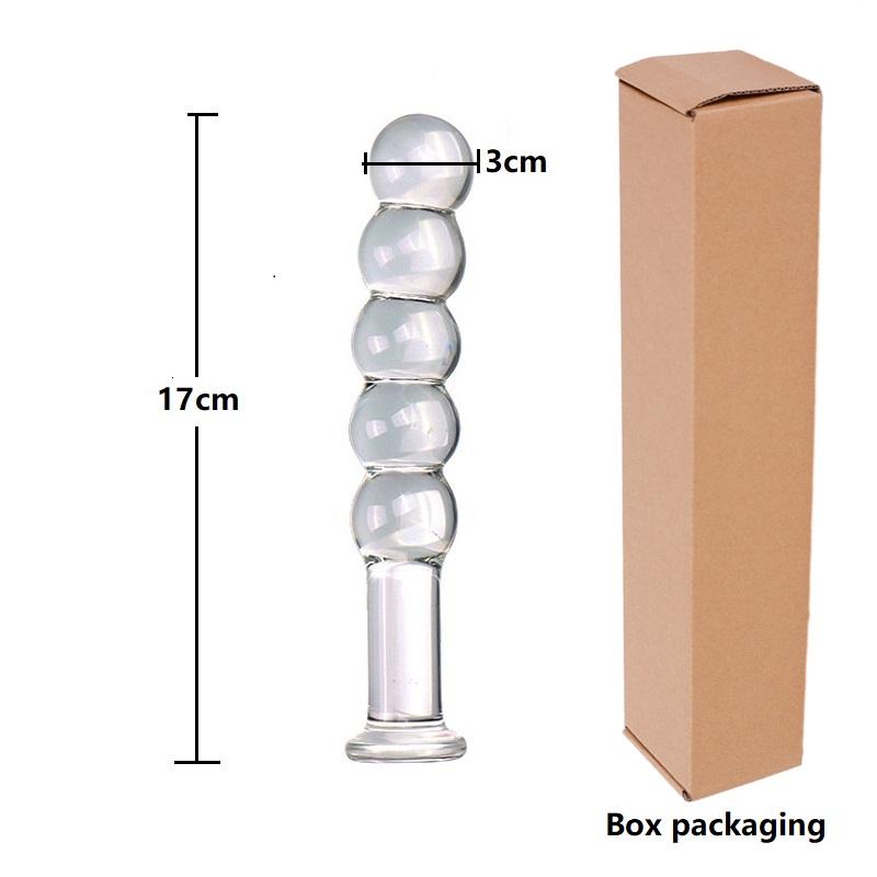 Dildo-uri din Sticlă de Cristal Dildo Realist Mărgele de Sticlă Penis Plug Anal pentru Punct G Jucării Sexuale Erotice pentru Femei Cupluri Adulți