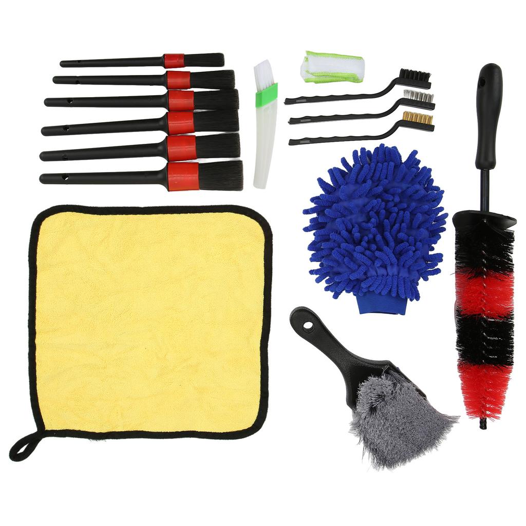 15pcs Car Cleaning Kit Car Detailing Brush Set for Cars Trucks Motorcycles Bicycles