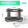 4 Pieces 420 Master Link Connector, Suitable Motorcycle Chains Bicycle Chains, Universal Chain for Mountain Bikes, Bicycles, and Motorcycles